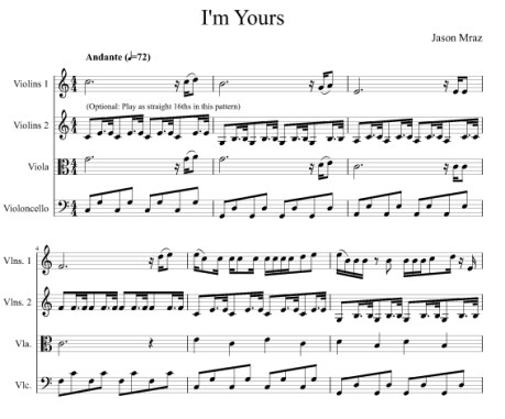 I'm Yours by Jason Mraz